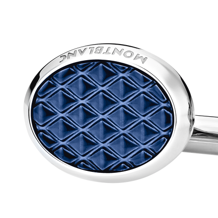 Meisterstück Oval Cufflinks with Geometric Lacquer Inlay