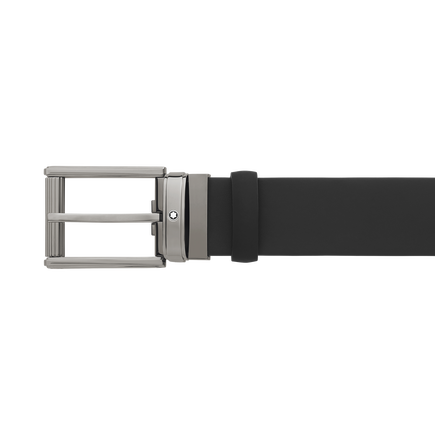 Black 35 mm leather belt