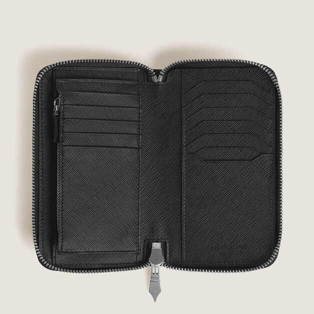 Sartorial medium wallet 12cc with zip - 4