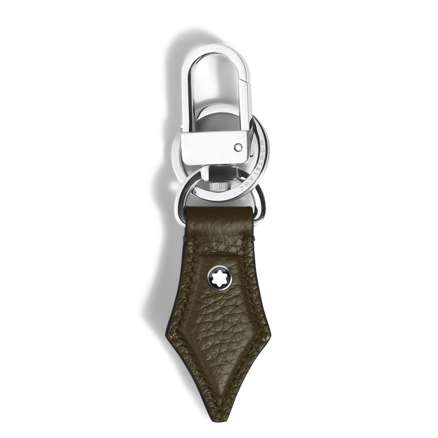 Schl&uuml;sselanh&auml;nger mit Federdetail aus Grain Leder - 1