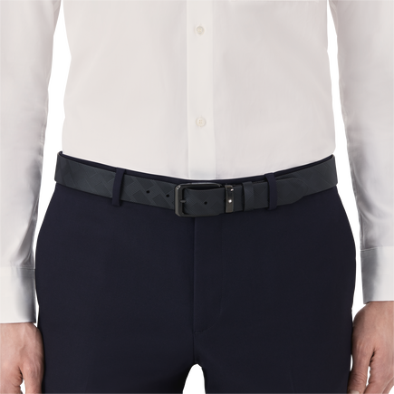 Black 35 mm reversible leather belt