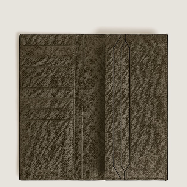 L&auml;ngliche Brieftasche 14 cc mit Rei&szlig;verschluss aus Sartorial Leder - 2