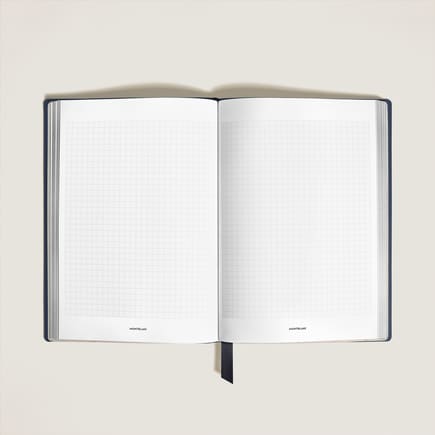 Medium Notebook in Sartorial Leather, Squared Pages