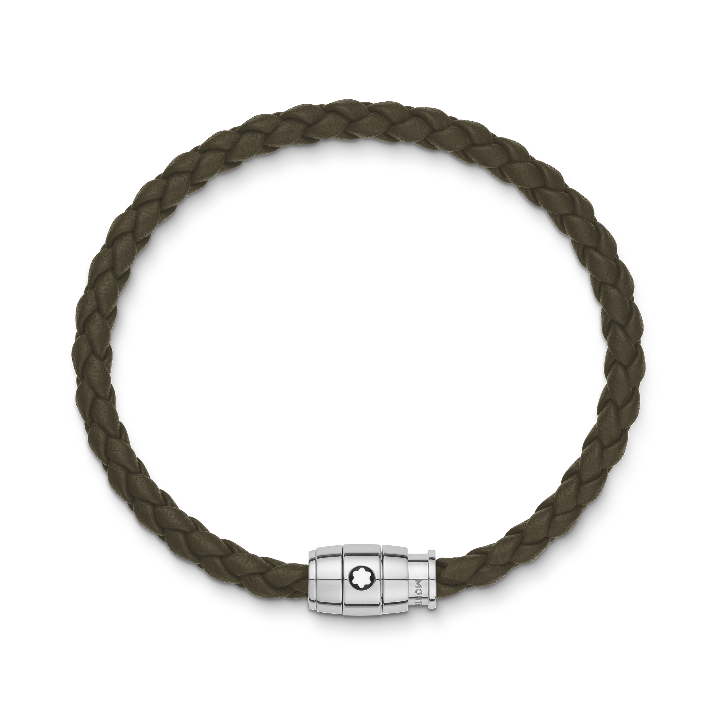 سوار متوسط الحجم، جلد ناعم، لون كاكي