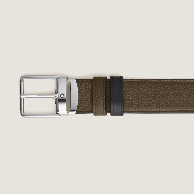 Everyday Buckle Khaki/Black 35 mm Reversible Leather Belt - 3