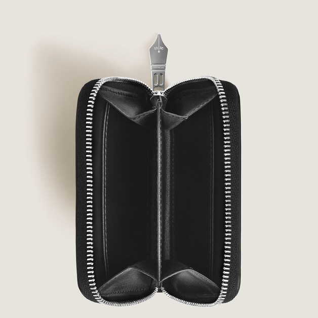 Portafoglio Mini 2 Tasche con Cerniera e Passante per Strumenti da Scrittura in Pelle Meisterst&uuml;ck - 3