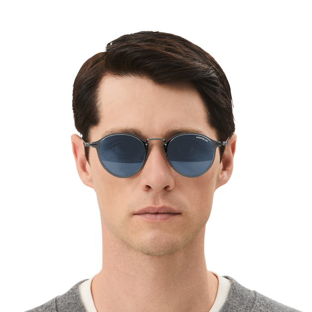 Round Sunglasses with Grey Coloured Injected Frame - 5