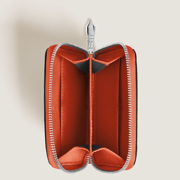 Mini-Brieftasche 2 cc mit Rei&szlig;verschluss aus Sartorial Leder - 4