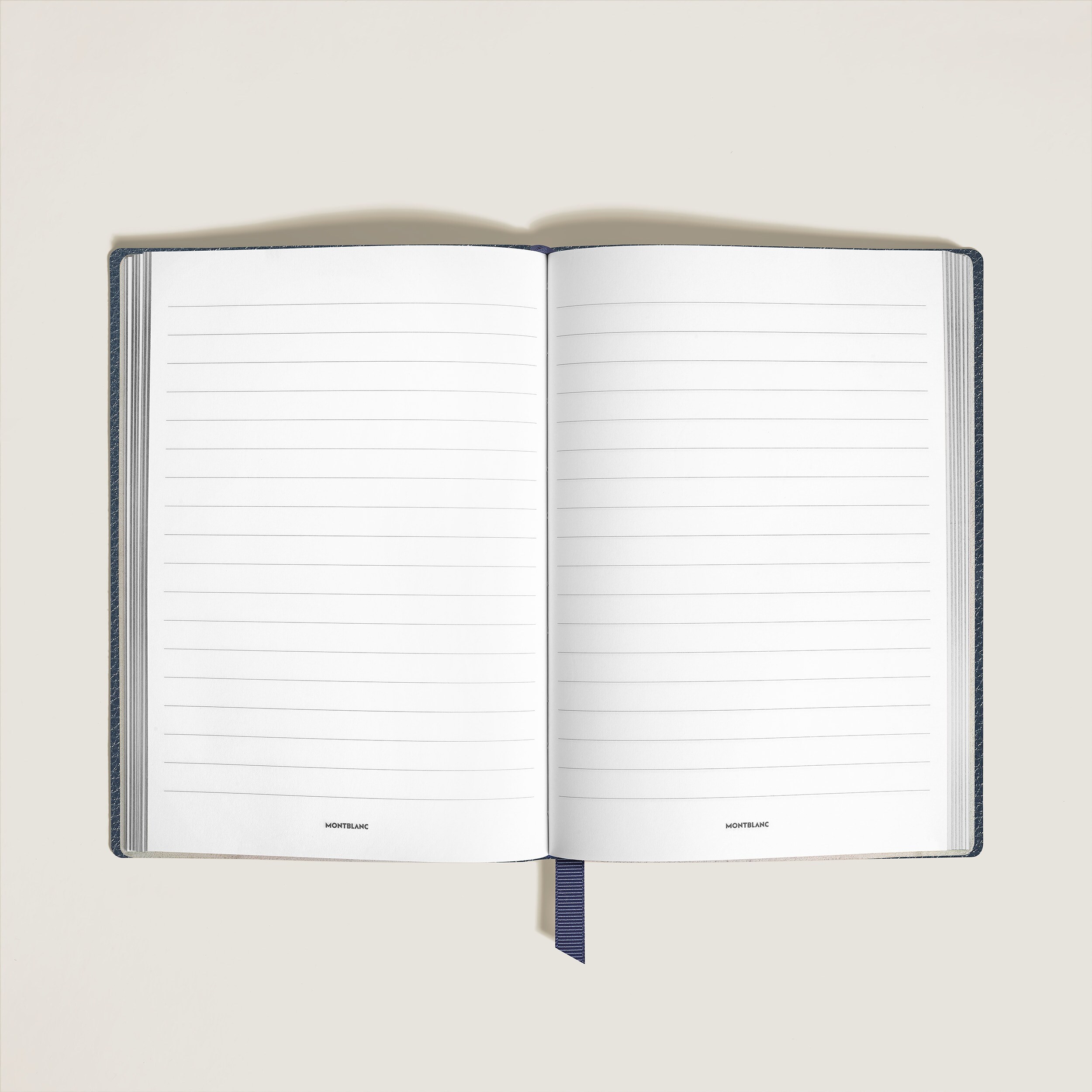 Medium Notebook in Grain Leather, Lined Pages