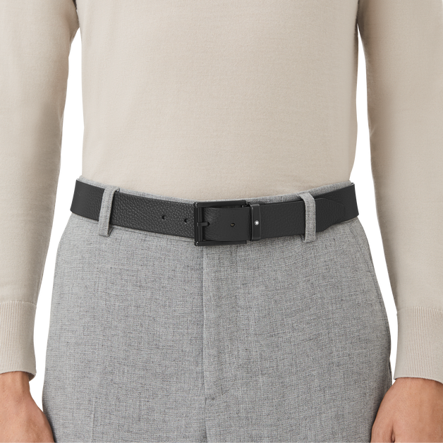 Rectangular 35 mm Reversible Belt in Sartorial Leather - 2