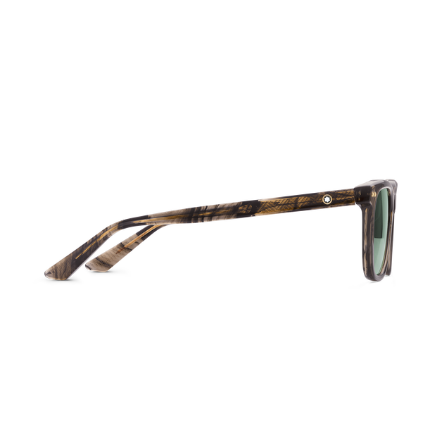 Round Sunglasses with Brown Acetate Frame - 2