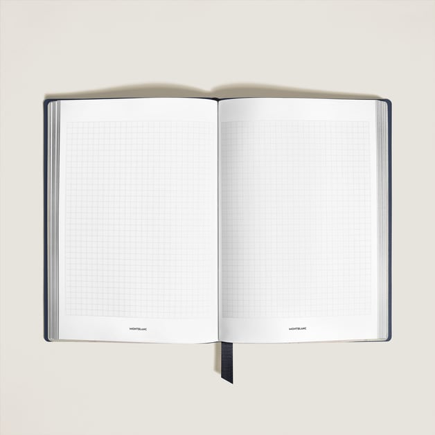 Notebook Medium, Saffiano Leather, Blue - Squared Pages - 2