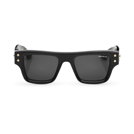 Rectangular Sunglasses with Black Coloured Acetate Frame