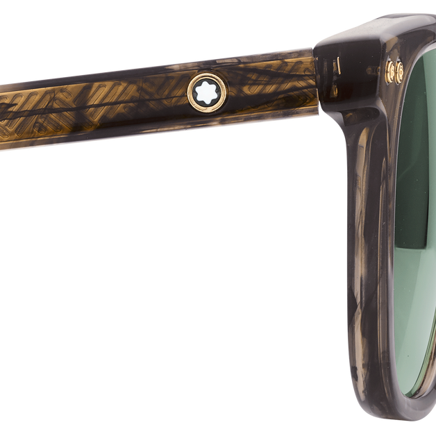Round Sunglasses with Brown Acetate Frame - 4