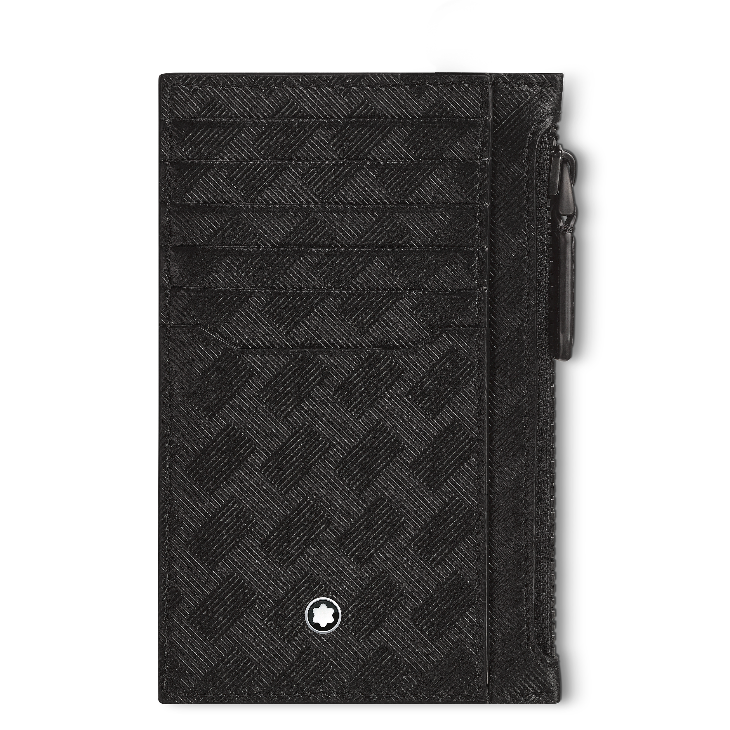 Extreme 3.0 card holder 8cc with zipped pocket - Leather - Black