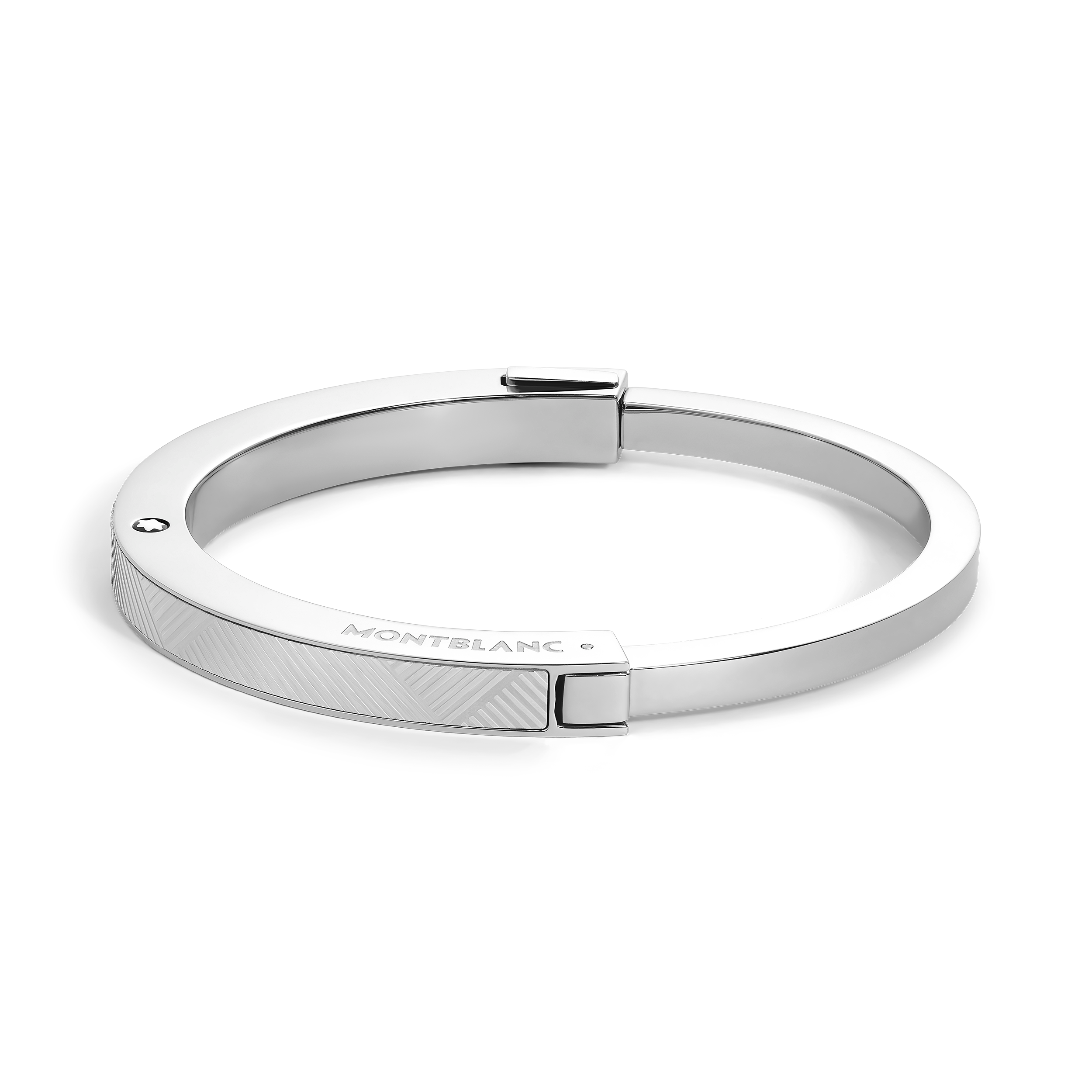 Bangle in Steel with Extreme Pattern - Stainless steel - Silver