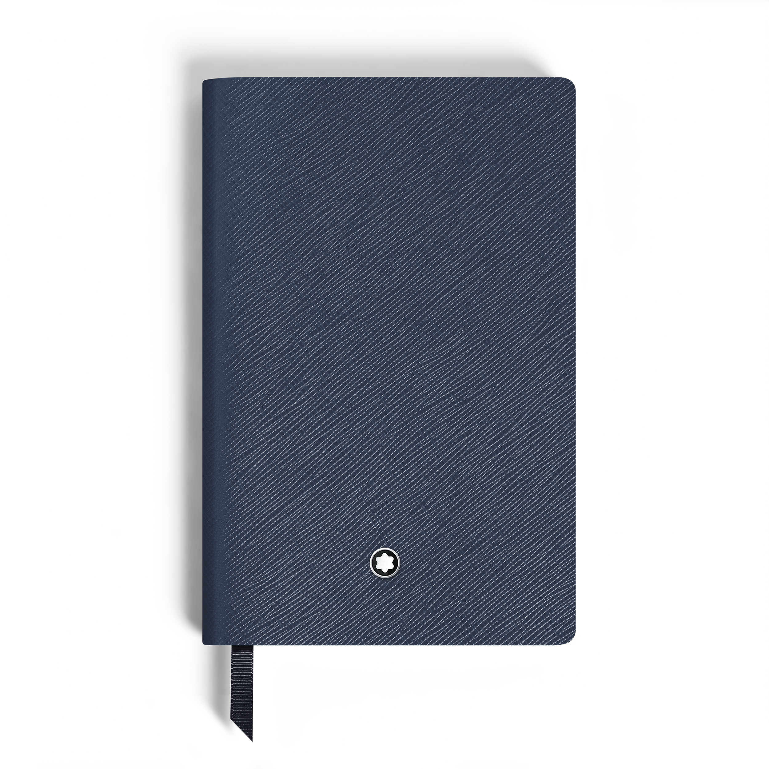 Notebook Small, Saffiano Leather, Blue - Lined Pages - Paper