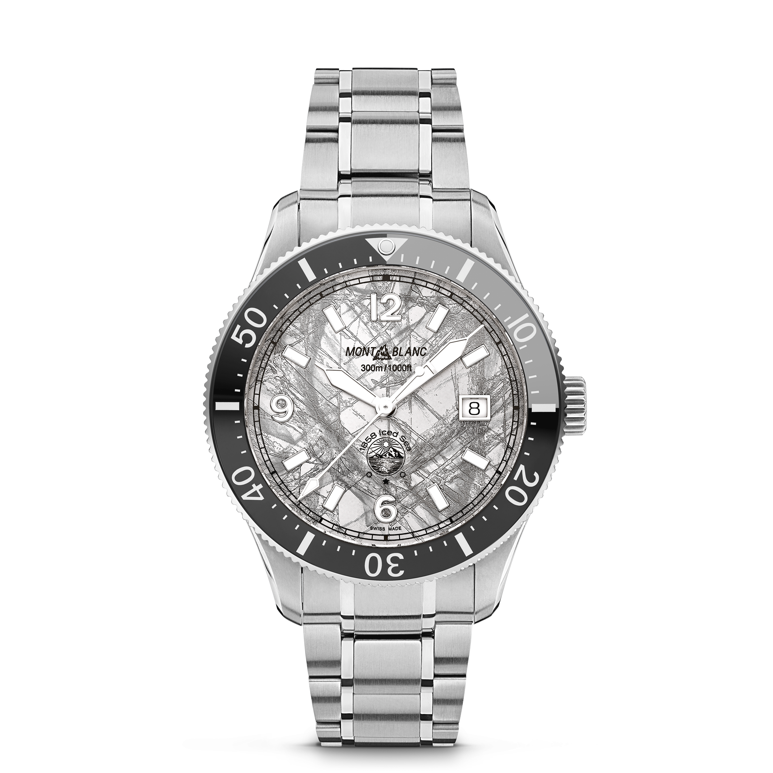５０グレート・レコーディングズ（５０ＣＤ） Montblanc Iced Sea Automatic Date - Steel - Ceramic - Gray