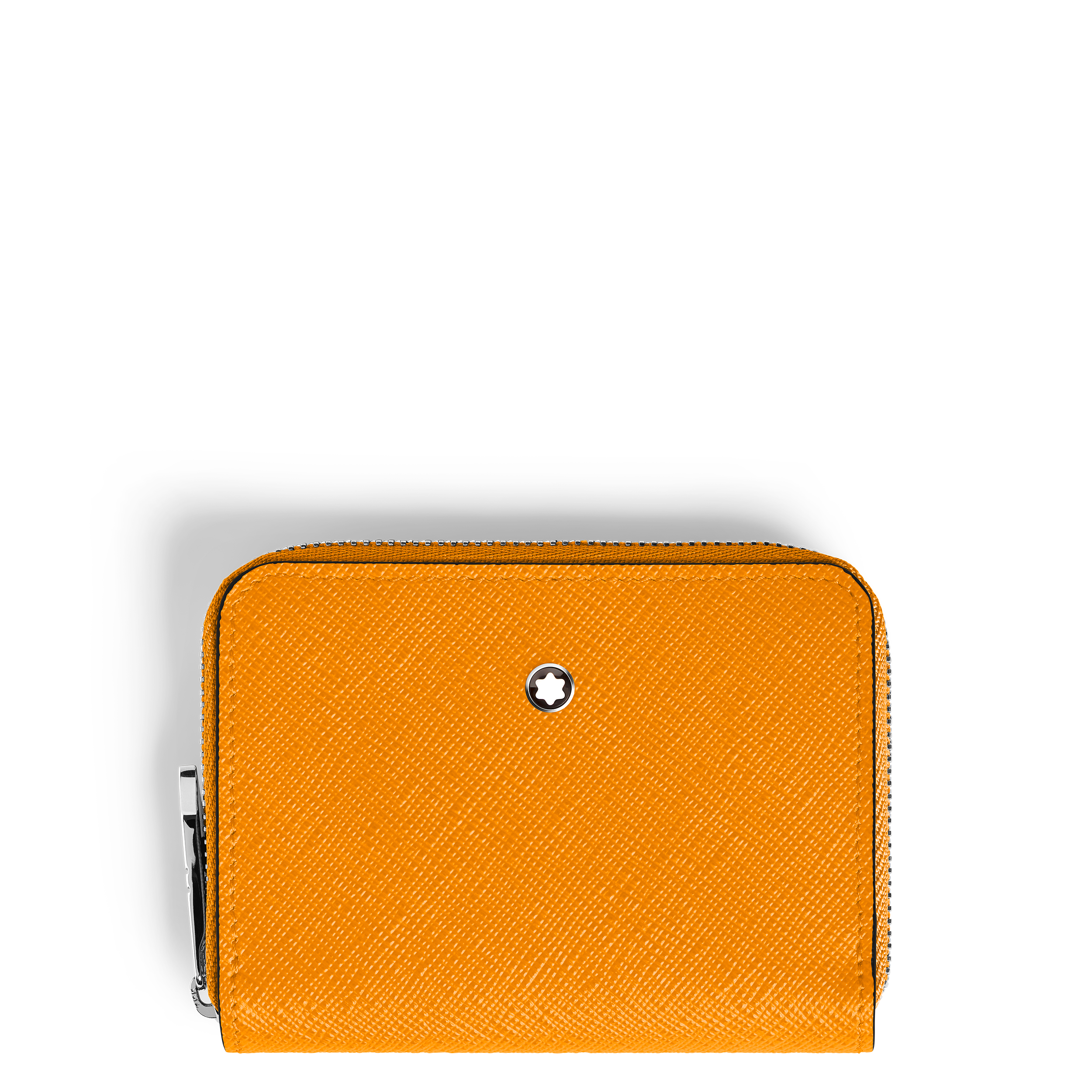 Mini Wallet 2cc with Zip in Sartorial Leather - Leather - Saffron