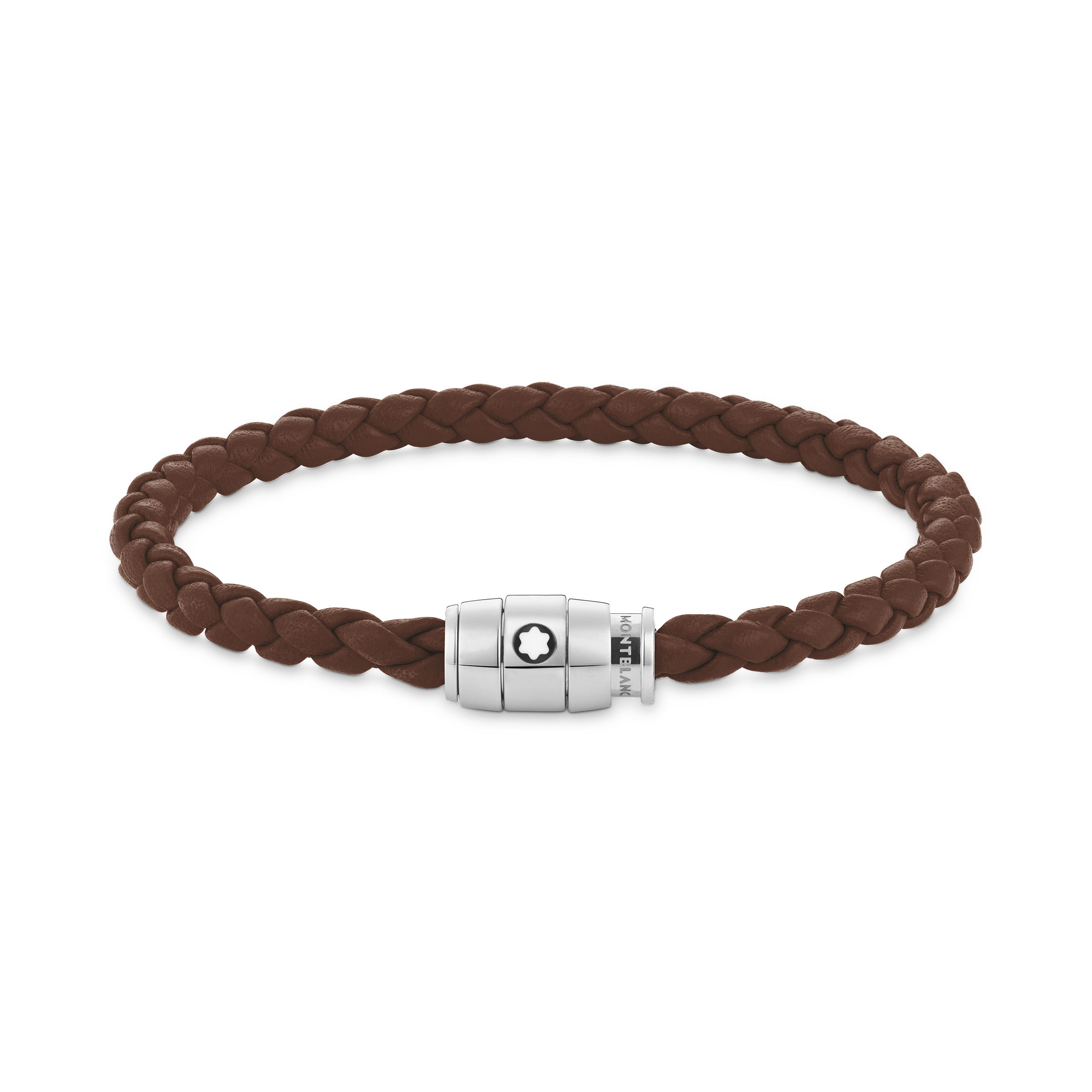 Bracelet Medium, Soft Leather, Fauve Brown - Stainless steel