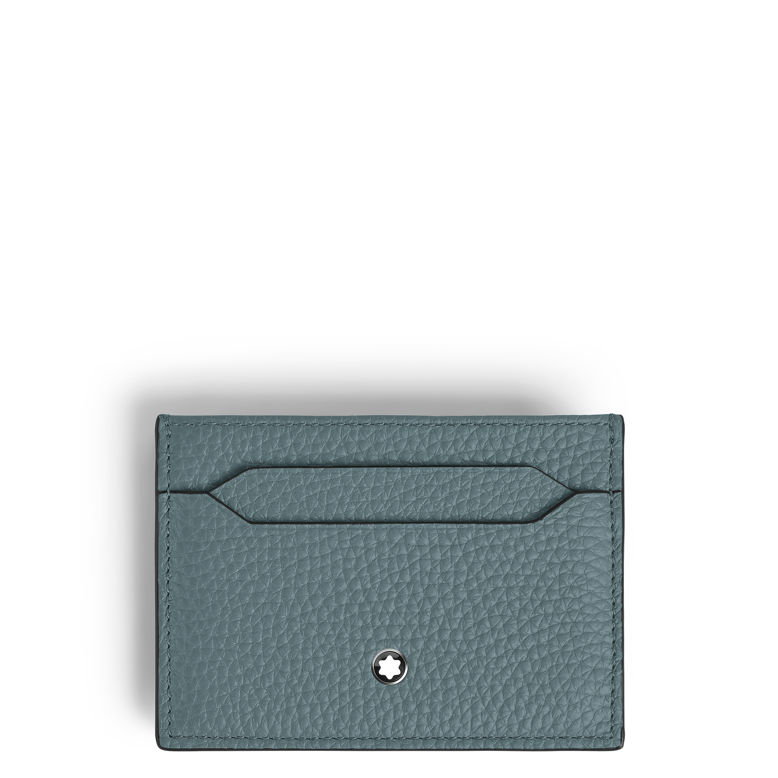 Card Holder 5cc in Grain Leather - Leather - Frosted blue